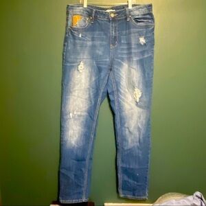 Est. 1946 Denim‎ Jeans Women’s Size 14  Classics, Destressed Jeans, Faux Leather